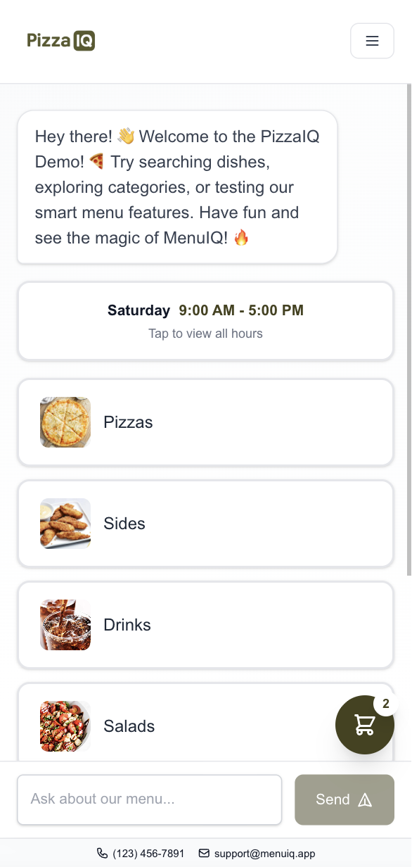 Raglie mobile storefront preview